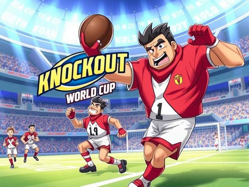 Knockout World Cup team management interface showing squad selection