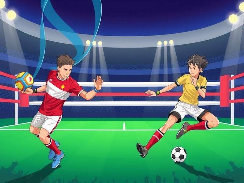 Knockout World Cup game showing tournament bracket and football match