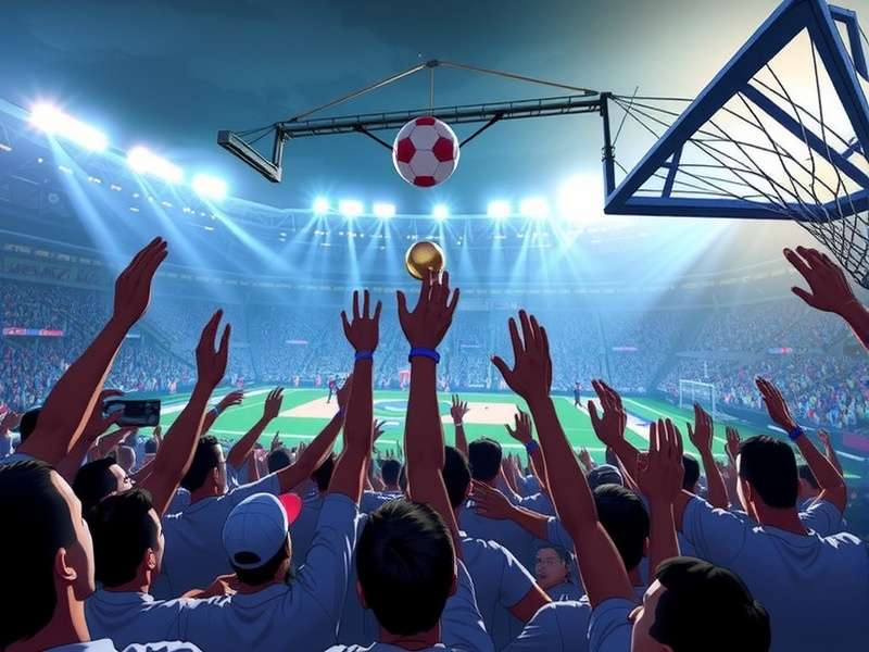 Knockout World Cup Trophy with golden light