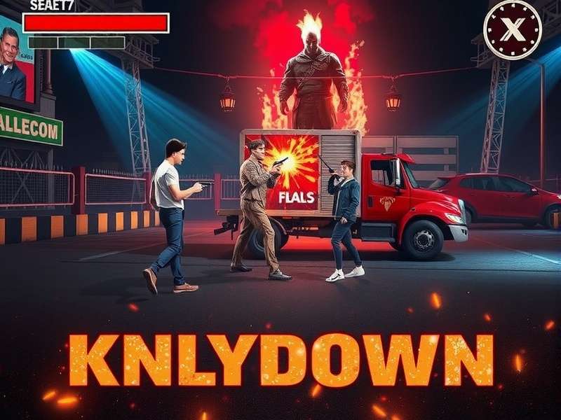 Professional gamer executing perfect knockdown maneuver in tournament setting