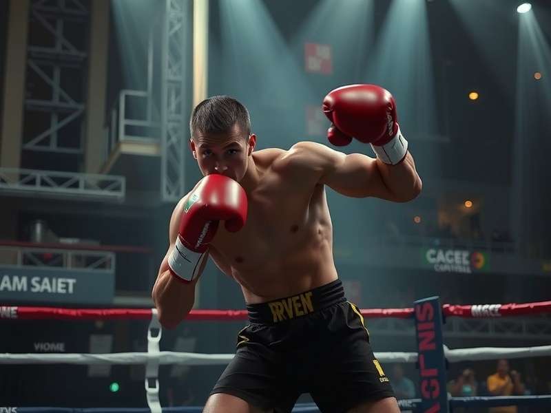 Ben Whittaker executing a perfect left hook during a professional fight