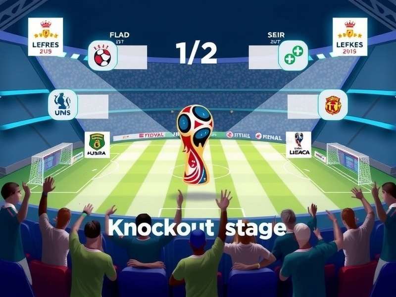 Celebration during a World Cup knockout match