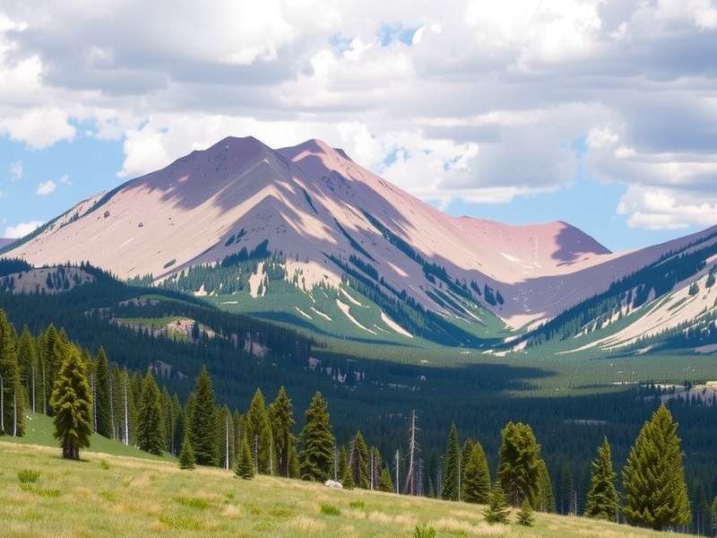 Bumpass Hell hydrothermal area in Lassen Volcanic National Park with steaming vents and colorful soil