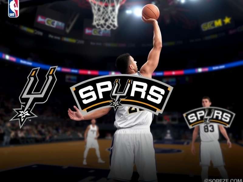 San Antonio Spurs basketball court and team huddle