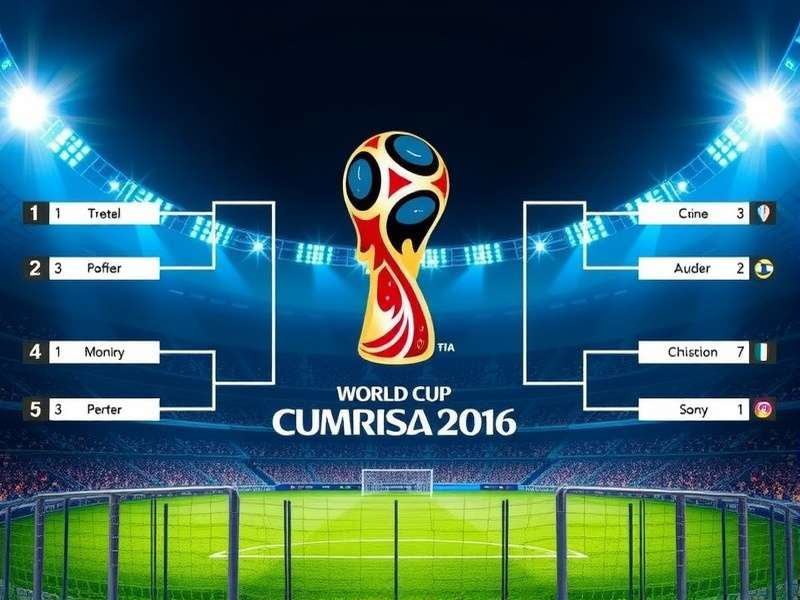 World Cup knockout bracket visualization showing tournament progression