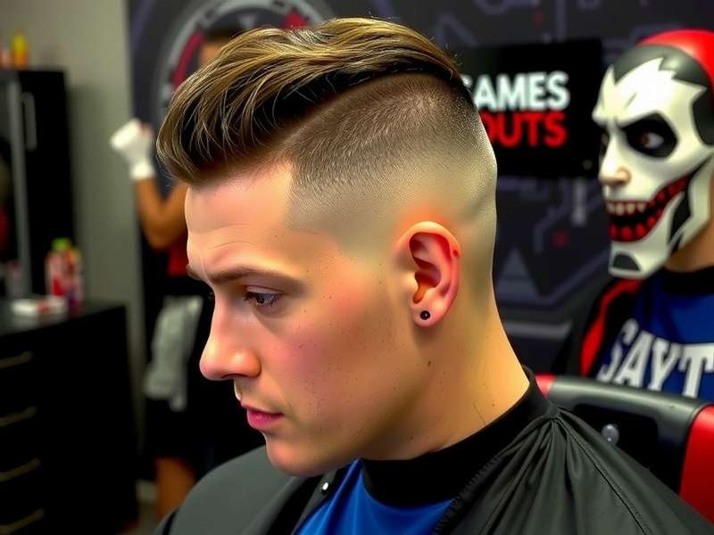 Textured knockout haircut with modern styling