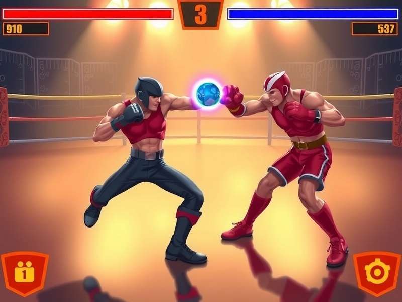 Boxer delivering knockout punch in slow motion photography