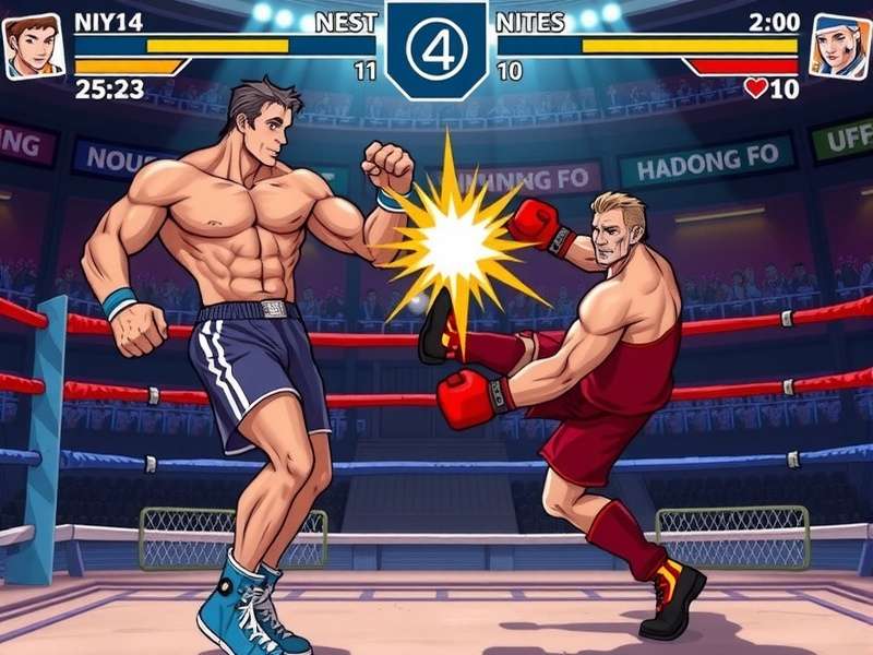 Fighter's intense focus before delivering knockout punch