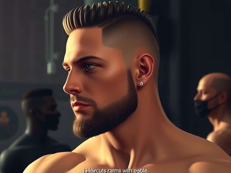 Modern knockout haircut for men with fade and textured top