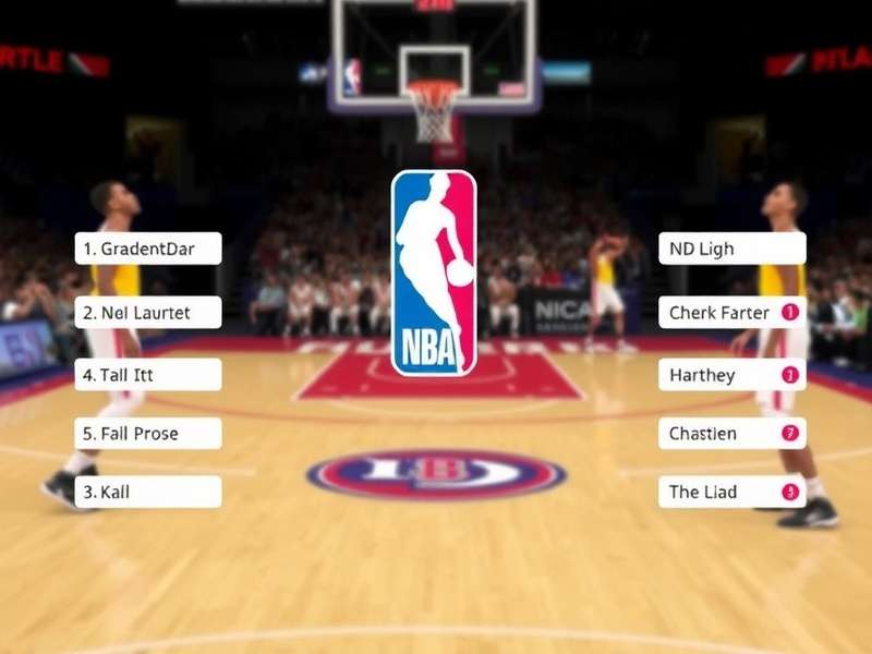 NBA basketball game intense action during tournament