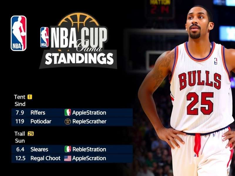 NBA Cup Standings visualization showing tournament bracket