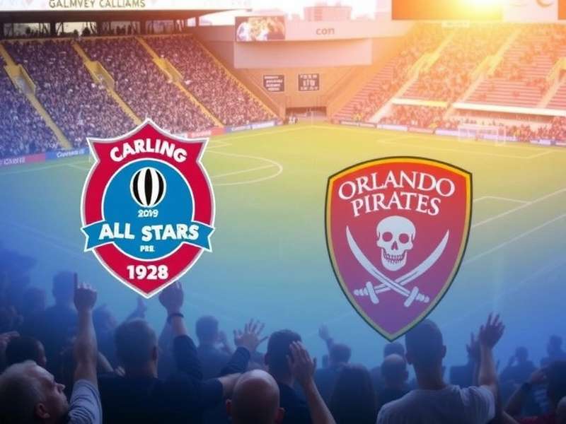 Football match between Carling All Stars and Orlando Pirates