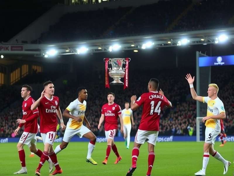 Carling Cup trophy shining under stadium lights
