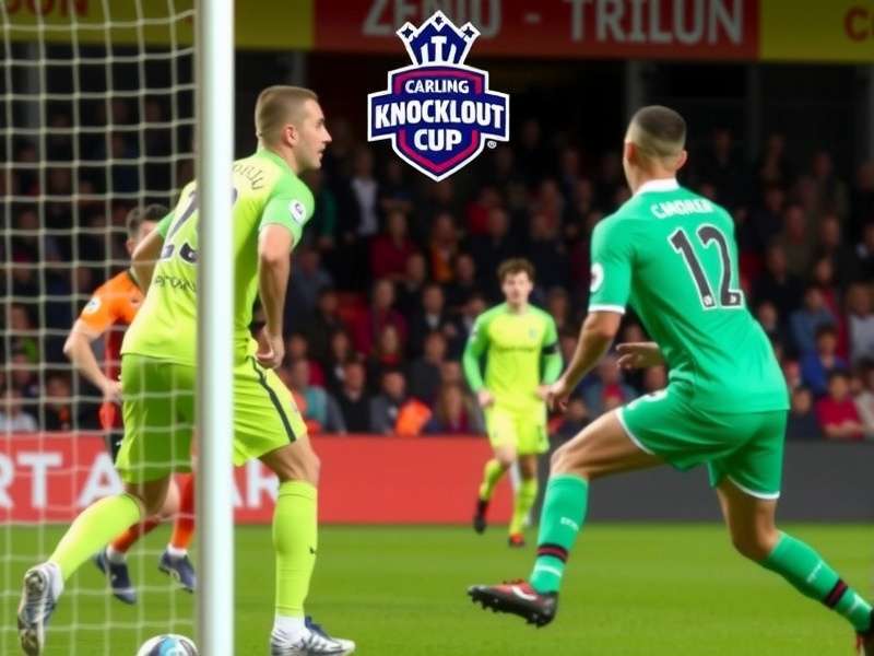 The prestigious Carling Knockout Cup trophy on display