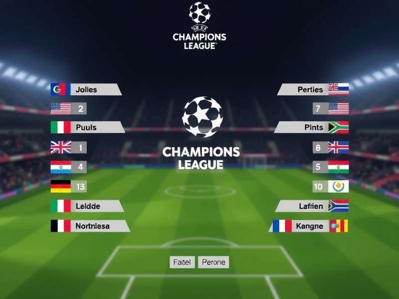 UEFA Champions League trophy shining under stadium lights