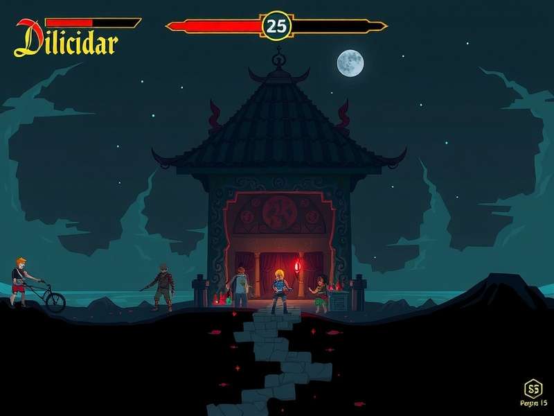 Knockout match stadium with cheering fans