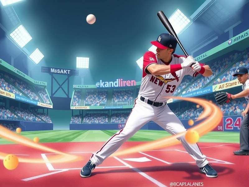 Cricket stadium during a night match with dramatic lighting