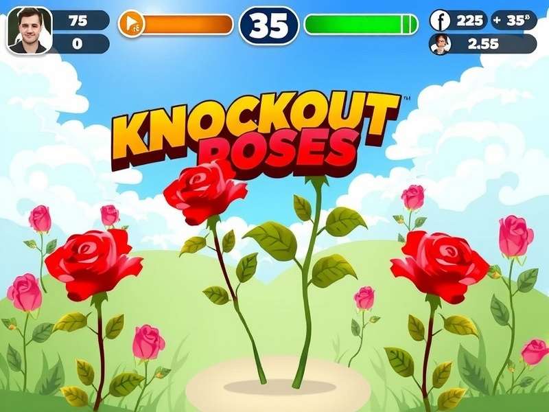 Vibrant red Knockout Roses in full bloom