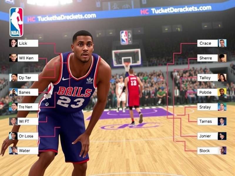 Visual representation of a modern NBA Playoff bracket showing team matchups