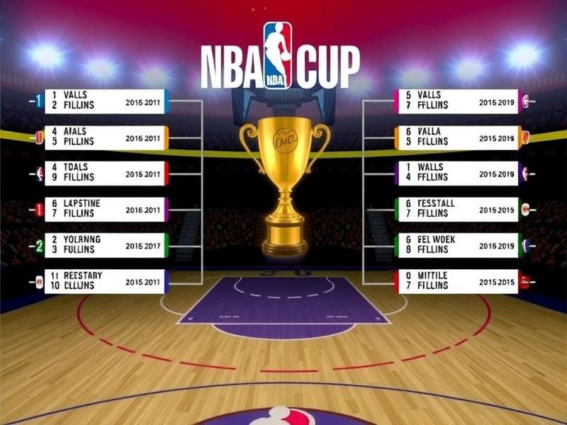 NBA basketball on court with dramatic lighting during a game