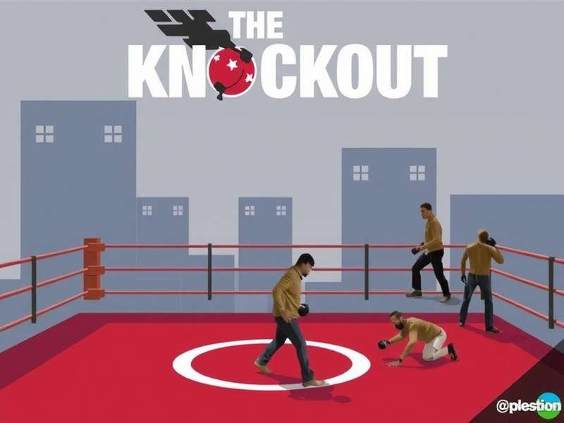 Dramatic moment in a knockout football match with players in action
