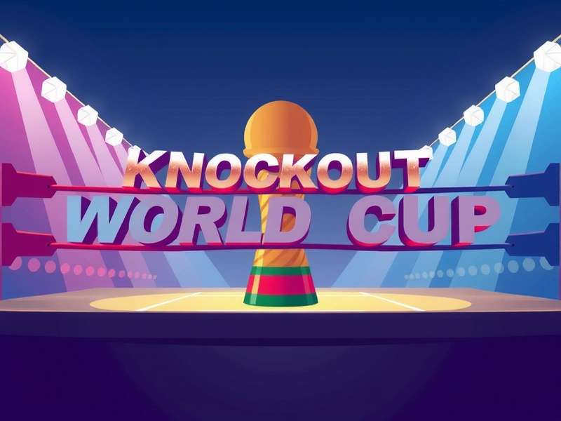 Knockout World Cup gameplay screenshot showing a tense match moment