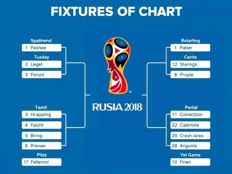 World Cup Knockout Stage Visual Fixtures Chart