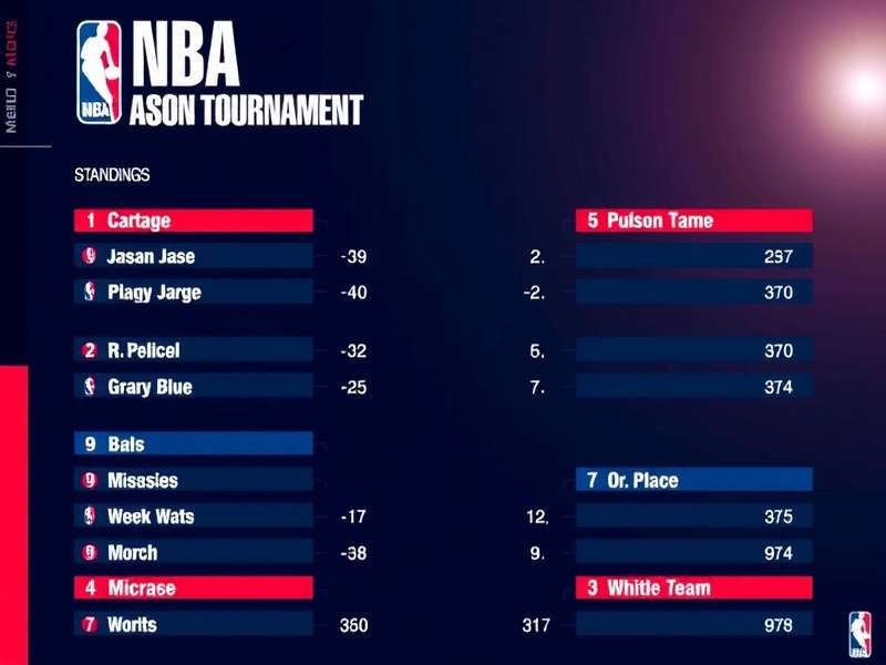 NBA In-Season Tournament basketball court with dramatic lighting and championship trophy
