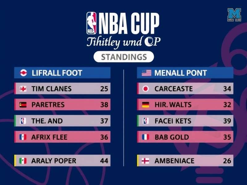 NBA Cup 2025 basketball court with dramatic lighting and players in action