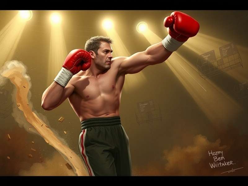 Ben Whittaker boxer in action pose during a professional bout