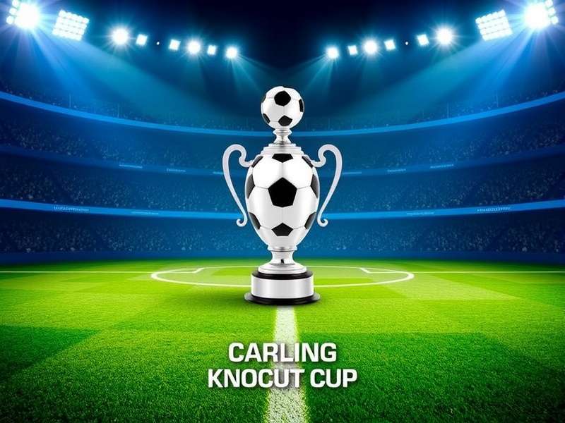 Carling Knockout Cup trophy and football action scene representing the knockout tournament in India
