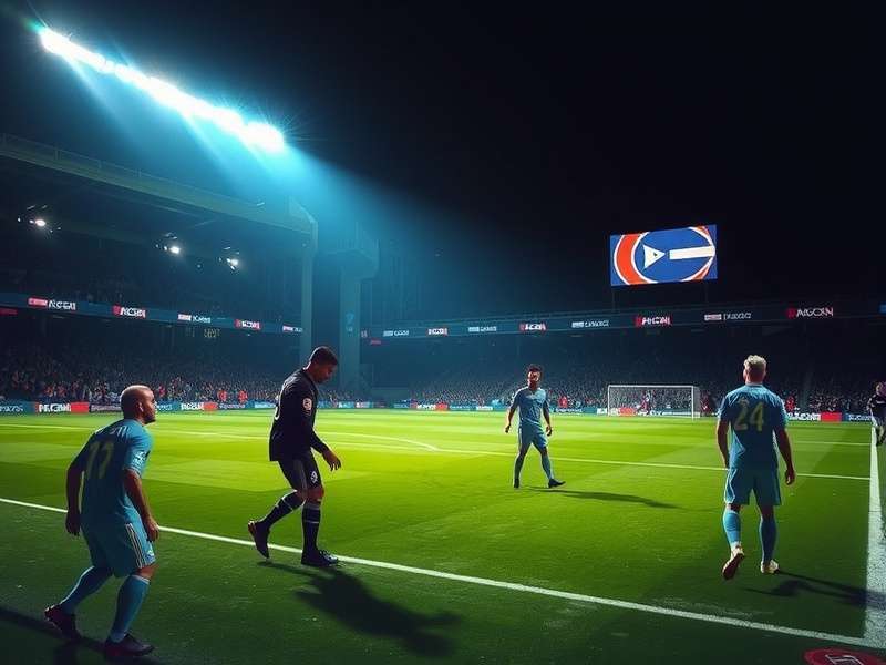 Football stadium in India packed with fans during a knockout match