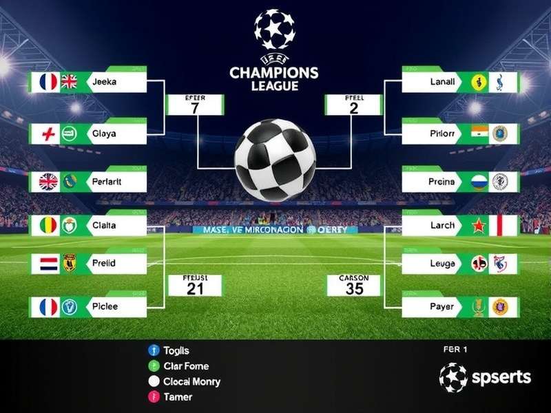 UEFA Champions League trophy shining under stadium lights
