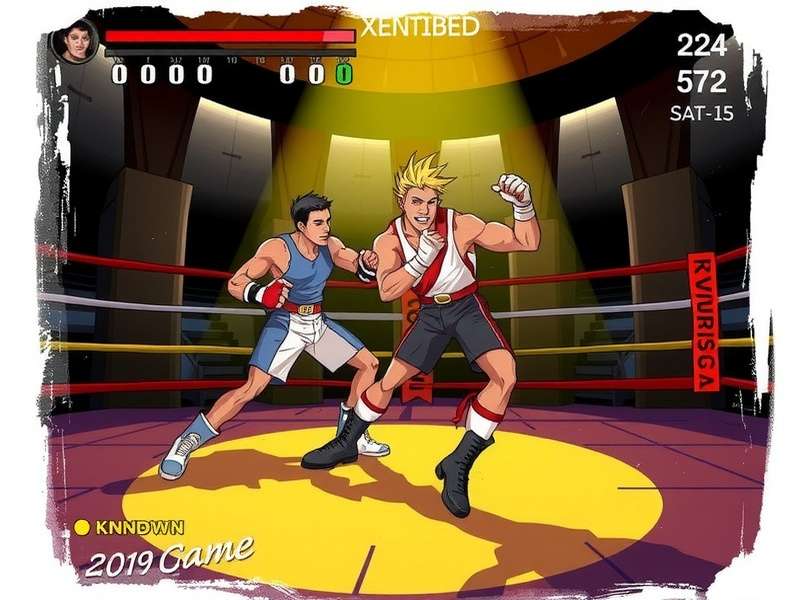 Knockdown in the ring — a powerful knockout moment captured during a championship fight