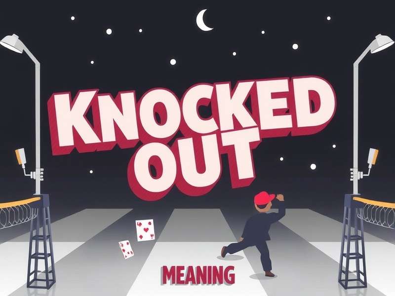 Knocked out meaning illustrated with boxing gloves and tournament bracket