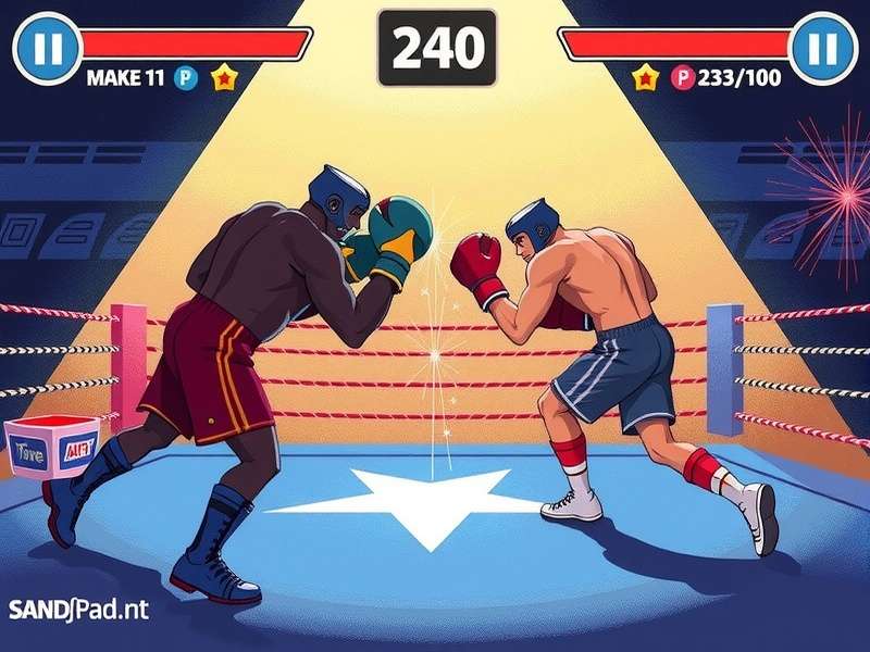 Malemd Knockout competitive arena with players and trophy