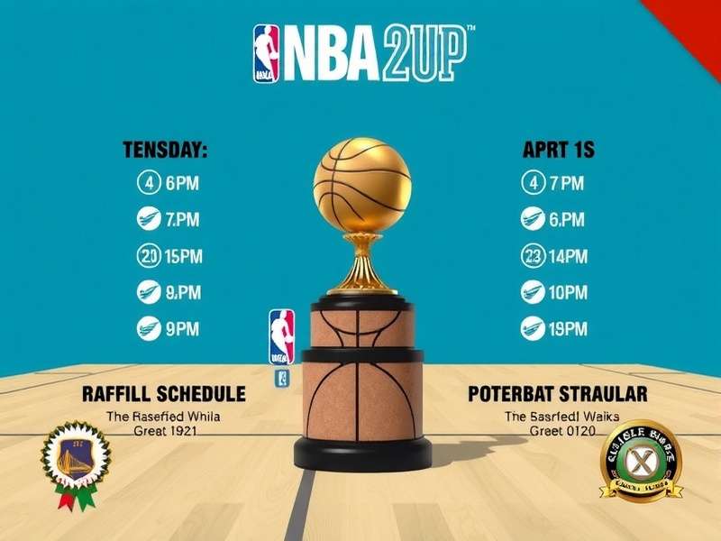 NBA Cup trophy on court with dramatic lighting
