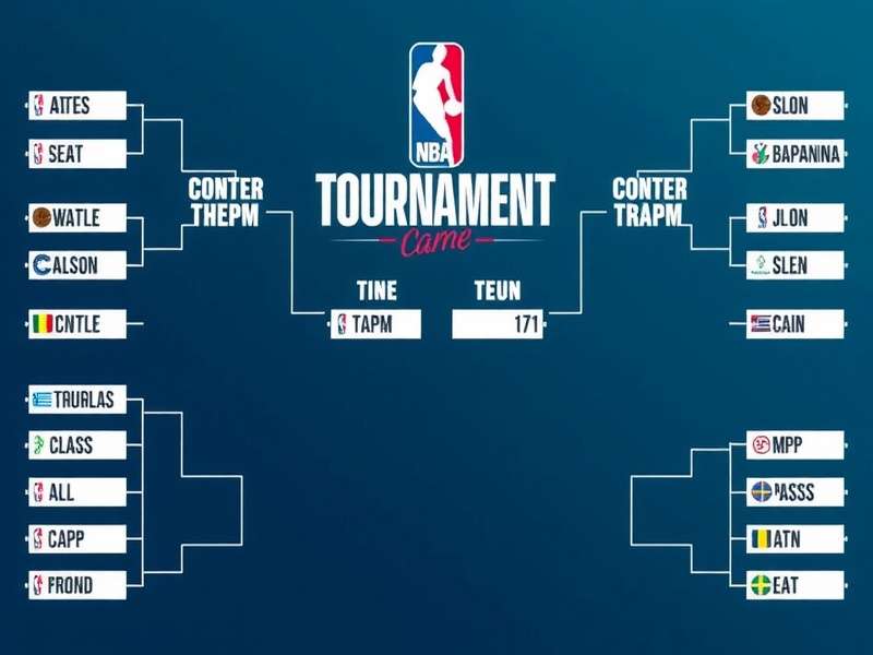 NBA Tournament Bracket – knockout playoff bracket showing the road to the championship
